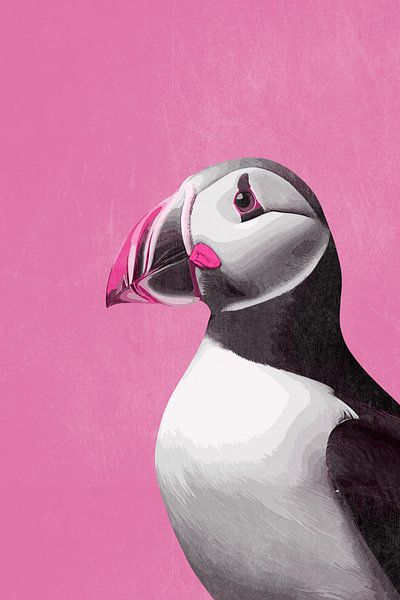 Macareux en rose par Whale & Sons