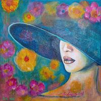 Elegante Dame mit Hut