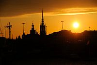 Sonnenuntergang in Stockholm, Schweden