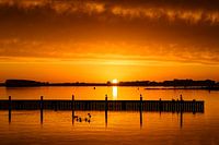 Sonnenuntergang am Veere-See