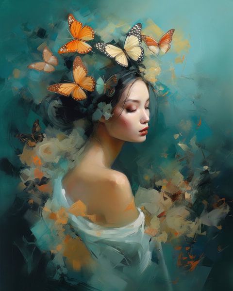 Portrait "Take me to wonderland" (Emmenez-moi au pays des merveilles) par Carla Van Iersel