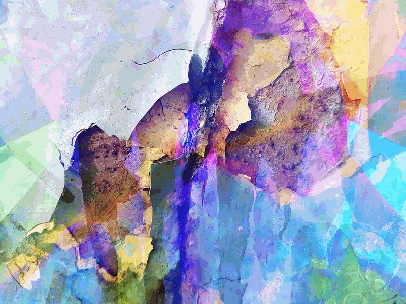 Modern, Abstract Digitaal Kunstwerk – Between the Raindrops van Art By Dominic