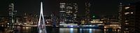 Rotterdam skyline bij nacht