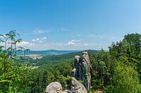 Breathtaking views with rock formations and forest scenery