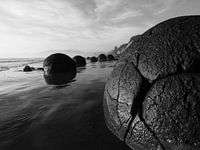 Buitenaardse "boulders" in Moeraki, Nieuw-Zeeland
