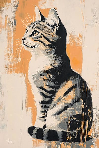 Pop Art chat de profil par Imperial Art House