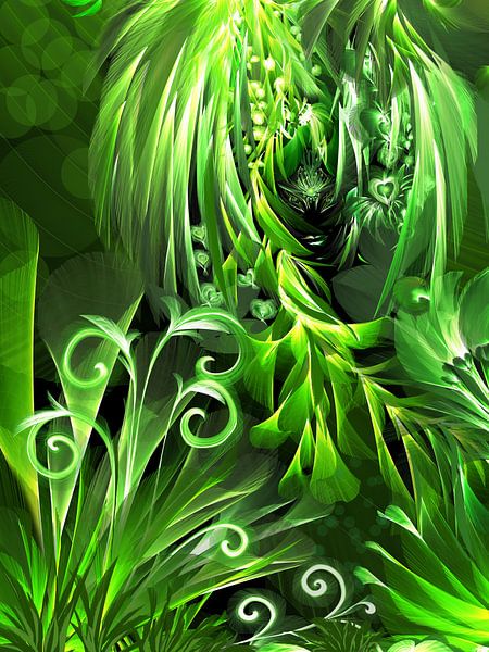 Cat Woman in the Jungle by Heidemarie Andrea Sattler