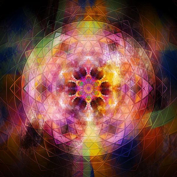 Mandala aux couleurs de l'arc-en-ciel par Sabine Wagner