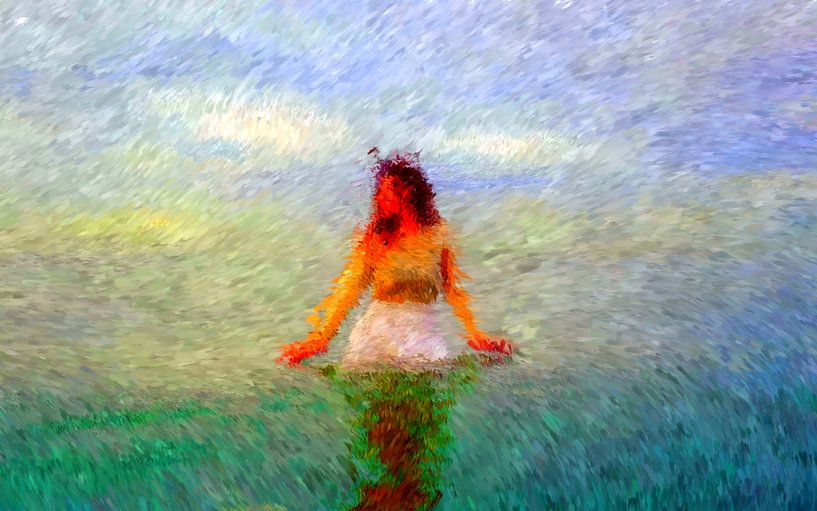 Une femme dans l'océan par Maurice Dawson