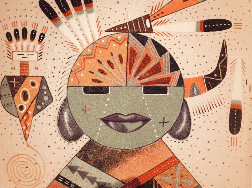 Glückliches Gesicht - Sandzeichnung von Moonheart Artworks