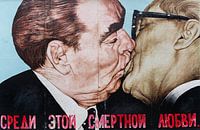 Le baiser du frère à la East Side Gallery de Berlin