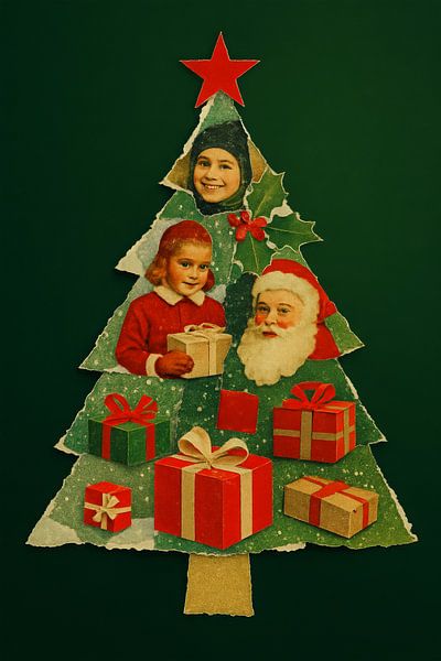 Klassische Weihnachtsbaum-Collage von But First Framing