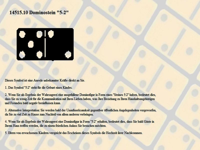 Dominostein 5-2 14515.10 von Vladimir Zykunov