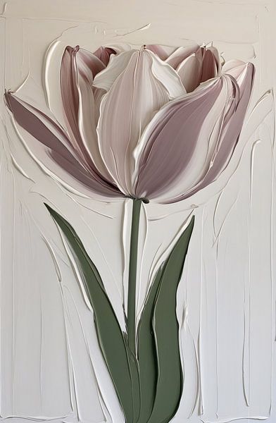 Fleur de tulipe abstraite minimaliste par Art & Soul Creations