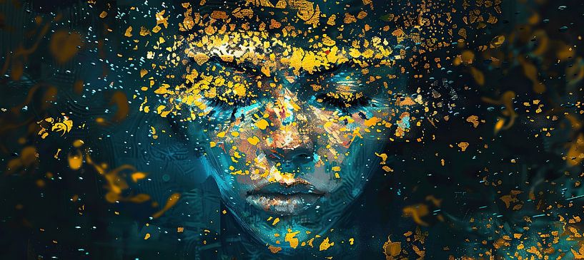 Schimmernde Aura-Kaskade von Kunst Laune