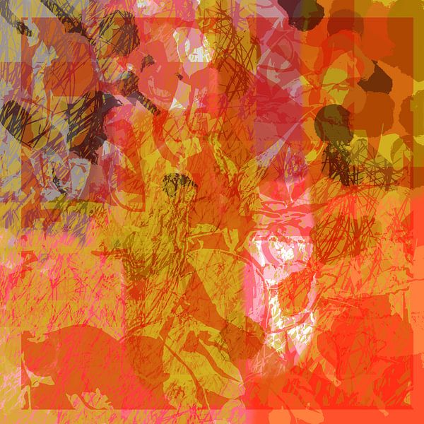 Art botanique abstrait et coloré. Des réminiscences chaleureuses. par Dina Dankers