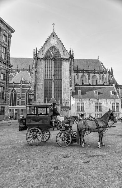 Pferd und Wagen auf dem Dam-Platz von Don Fonzarelli
