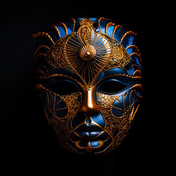 Mask gold-blue by TheXclusive Art