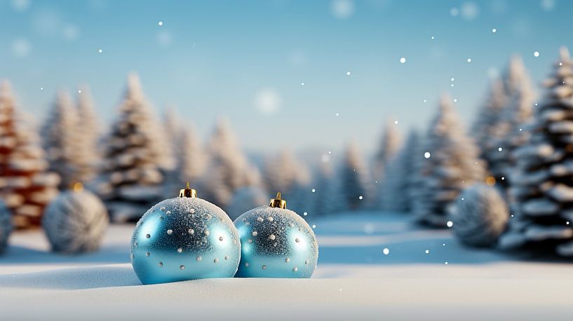 Christmas ball in the snow Christmas decorations, background by Animaflora PicsStock