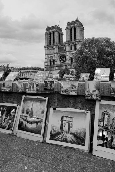 Notre Dame, Paris en noir et blanc par Blond Beeld
