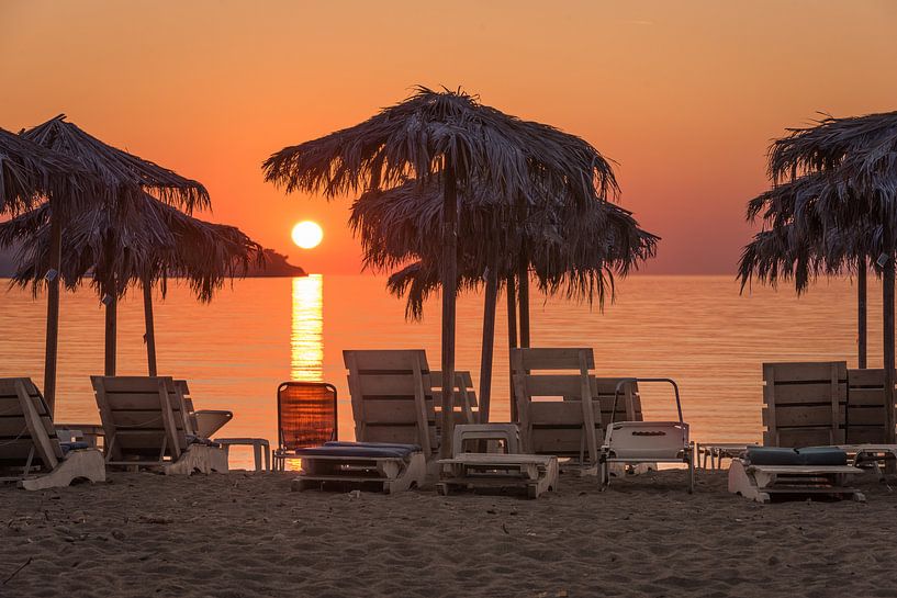 Sonnenuntergang auf Lesbos von Rinus Lasschuyt Fotografie