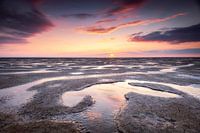 Sunset at Koehool on the Wadden Sea