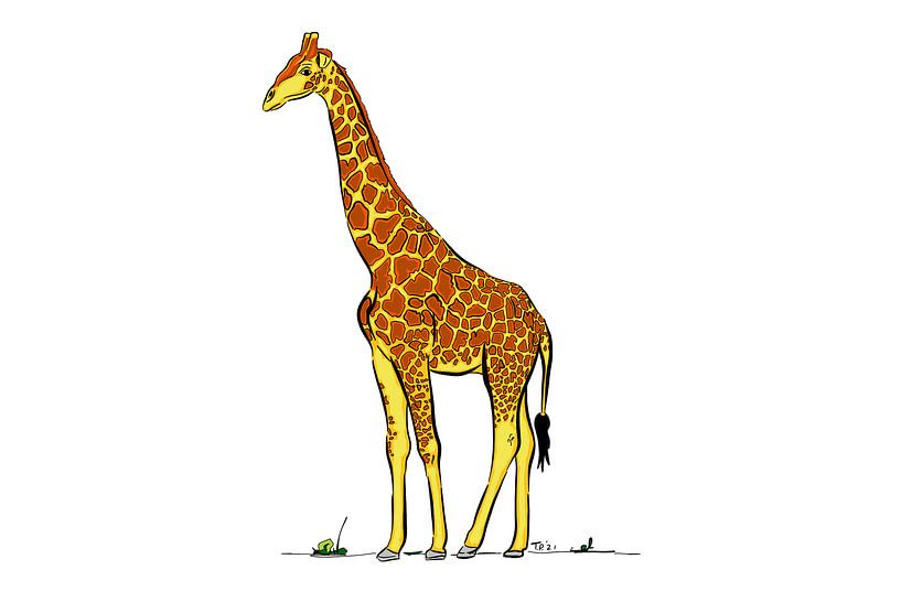 Farbe Giraffe von Teun Poppelaars