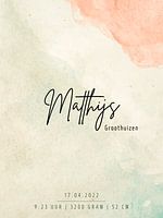 Geburtsposter zum Selbstgestalten