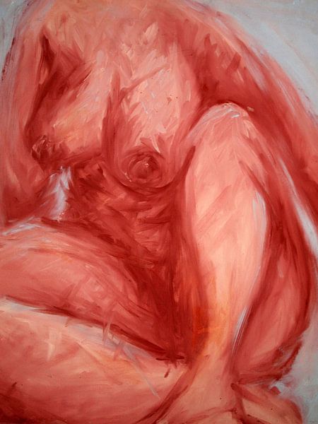 Modèle féminin nu dans une lumière bleue froide par Anita Snik-Broeken