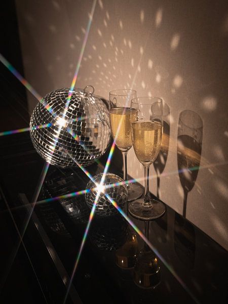 Disco-Ball Champagner Feier Fotografie von Dagmar Pels