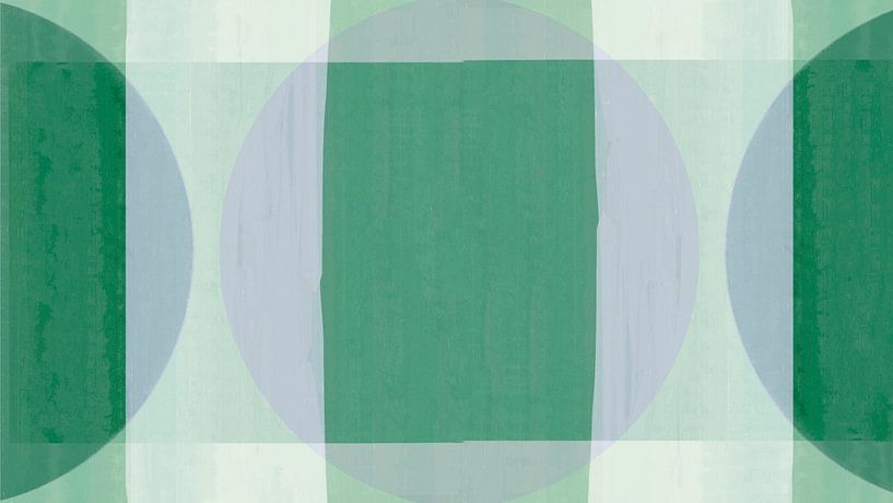 Mid Century Bauhaus Formes en mousse Forêt Vert doux par FRESH Fine Art