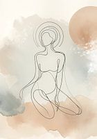 Female body line art