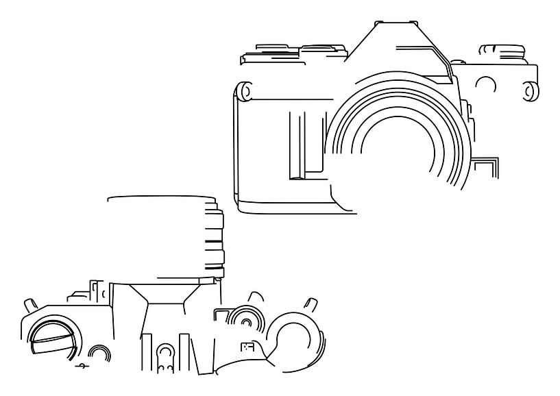 Analogue Camera Silhouette (Canon AE-1-style) by Drawn by Johan