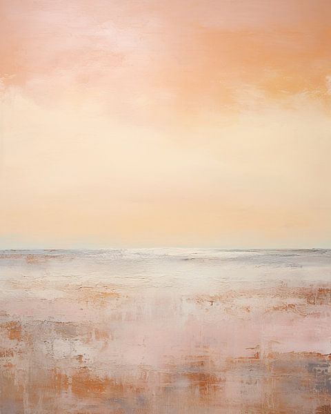 Quiet Horizon | Abstract Peach by Abstract Painting