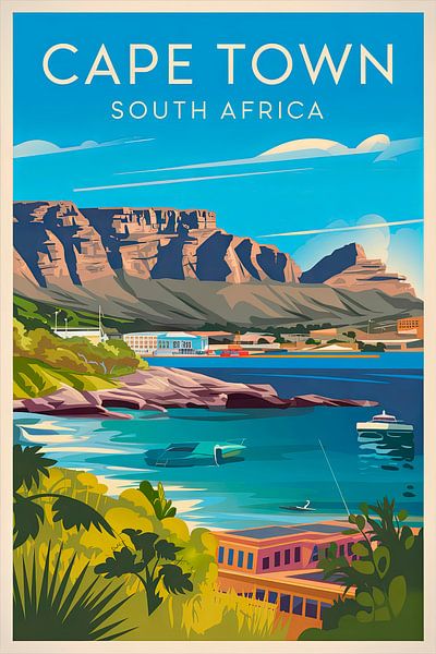 Le Cap, Afrique du Sud par Poster Art Shop