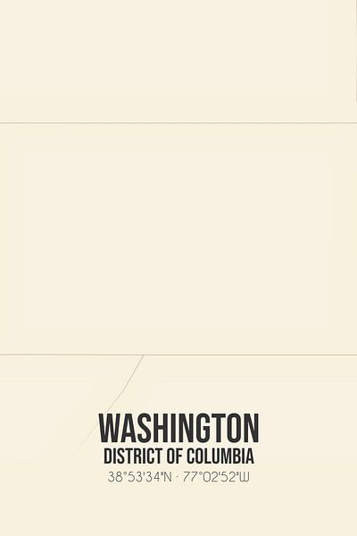 Carte ancienne de Washington (District de Columbia), Etats-Unis. par Affiches de lieux