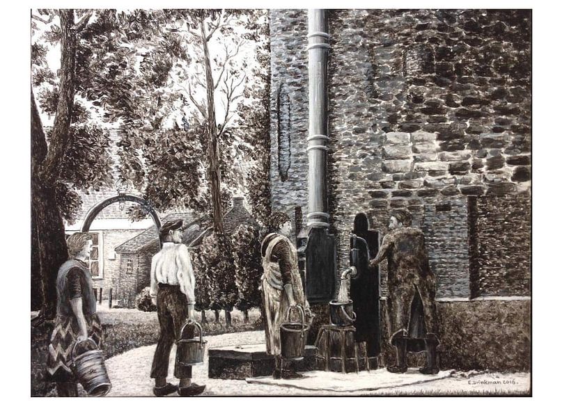 Water pump behind the Sint Piter Church in Grouw. by Richard Brinkman