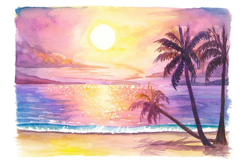 Fascinating sunsets near Magens Bay in Saint Thomas by Markus Bleichner