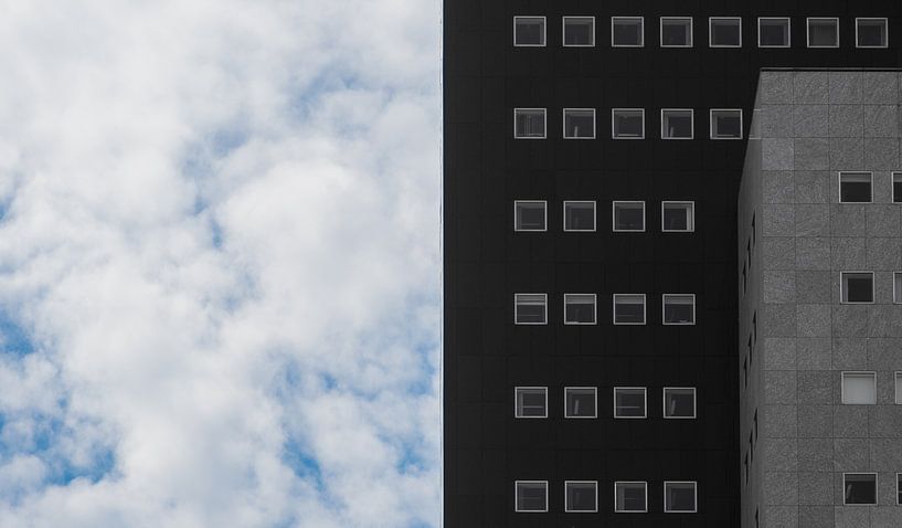 Nahaufnahme Diptychon von Bürogebäude in Leeuwarden von Patrick Verhoef