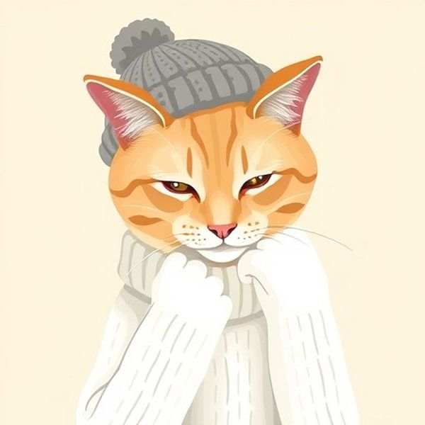 a cat with expression winter time. by J.a Dijkstra