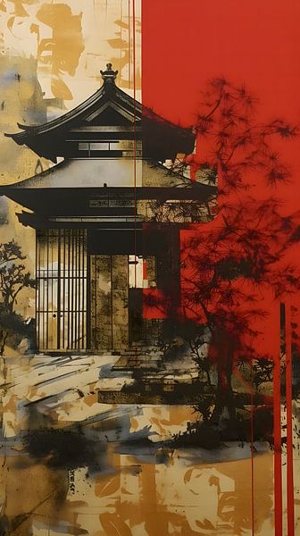 Souvenirs japonais en sépia doré par Steinfox Art