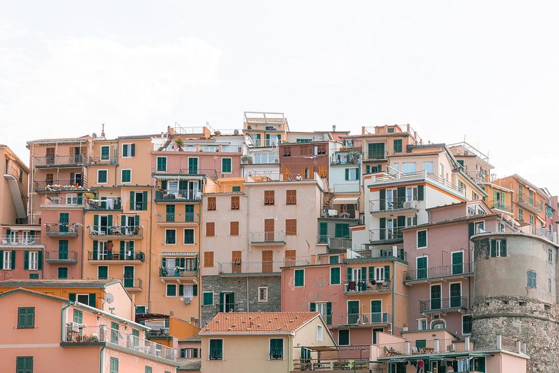 Die Farben der Cinque Terre | Fotodruck Italien | Europa farbenfrohe Reisefotografie von HelloHappylife