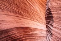 Rote Felsen in organischen Formen im Lower Antelope Canyon