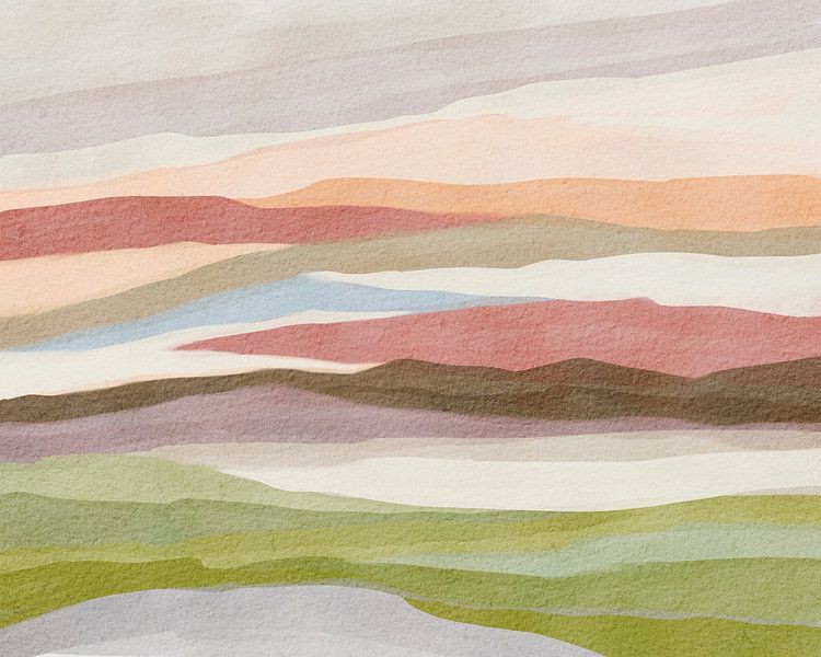 Abstrakte Aquarelllandschaft von Nikita Jariwala