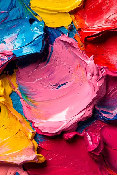 Colourful acrylic painting details by Poster Art Shop