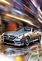 Mercedes Benz SLK convertible splash art