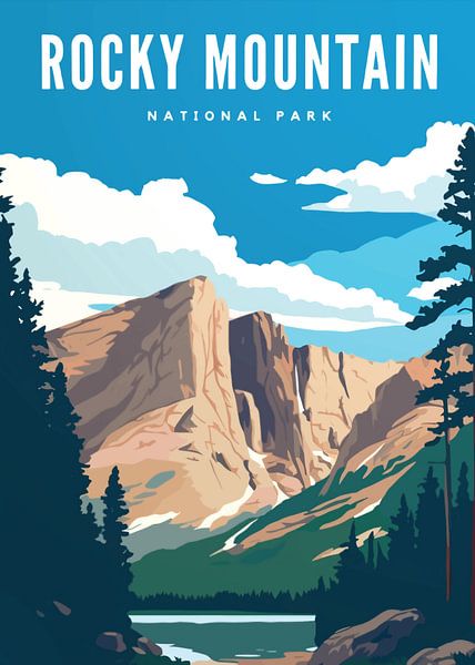 Rocky Mountain Majesteit van Silvina Khan