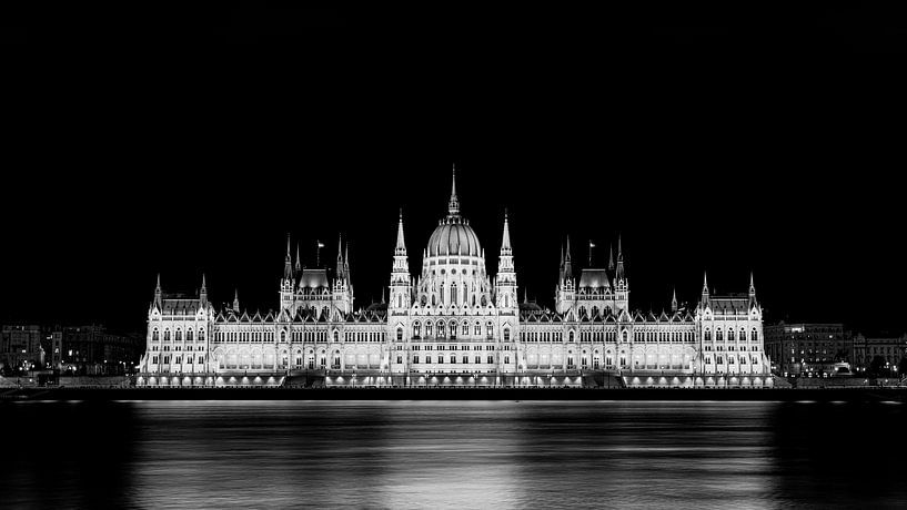 Le Parlement hongrois à Budapest, sur le Danube par Roland Brack