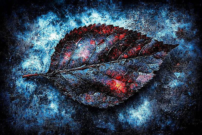 Feuille aux couleurs abstraites par Art & Soul Creations