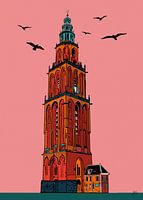 Martini tower Groningen orange